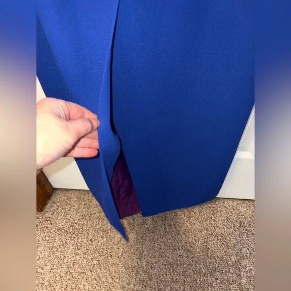 Ursula of Switzerland Vintage Dress Jacket Sequins 14 Royal  Blue Wedding - Picture 6 of 11